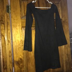 Black off shoulder dress